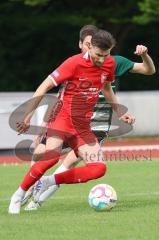 Bezirksliga - Saison 2022/2023 - FC Fatih Ingolstadt - VSST Günzelhofen - Tomislav Marinovic rot Fatih - Heiko Roth grün Günzelhofen - Foto: Meyer Jürgen