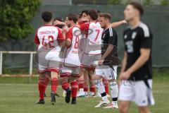 Kreisklasse - Saison 2024/25- Türk SV Ingolstadt - SV Stammham-  -  Der 1:0 Führungstreffer durch - Avni Avdijaj weiss Türkisch - jubel - XXXXX - Foto: Meyer Jürgen