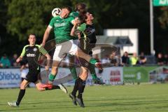 Kreisliga - Saison 2023/24 - Relegation zur BZL - FC Gerolfing - SVA Palzing - Flaur Bashota grün Gerolfing Kilian Oberprieler schwarz Palzing - Bastian Heigl grün Gerolfing mitte - Foto: Meyer Jürgen