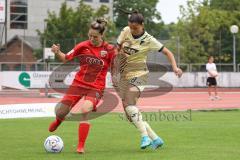 2. Fußball-Liga - Frauen - Saison 2022/2023 - FC Ingolstadt 04 - TSG Hoffenheim - Zani Erjona (Nr.7 - FC Ingolstadt 04 ) - Backhaus Lina gold Hoffenheim - - Foto: Meyer Jürgen