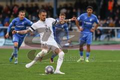 Toto Pokal; Halbfinale; FV Illertissen - FC Ingolstadt 04; Elfmeter Pascal Testroet (37, FCI) Tor Jubel Treffer