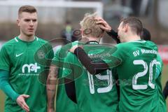 Testspiel - SV Manching - TSV Pöttmes - Rainer Meisinger (#19 Manching) trifft zum 3:2 Führungstreffer - jubel - Martin Frontec (#20 Manching) -  - Foto: Jürgen Meyer