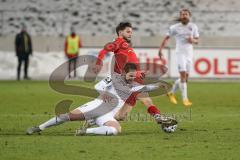 3. Liga - FSV Zwickau - FC Ingolstadt 04 - Zweikampf, Michael Heinloth (17, FCI) Schikora Marco (21 Zwickau)