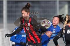 ***2. Bundesliga Frauen - Saison 2025/26 - FC Ingolstadt 04 Frauen - SV Meppen - Hagg Sarah blau Meppen  - Emma Kusch (Nr.9 - FC Ingolstadt Frauen I) - Foto: Meyer Jürgen