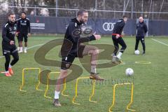 3. Liga; 1. Training nach Winterpause, 2023 FC Ingolstadt 04; Rico Preißinger (6, FCI) David Kopacz (29, FCI)