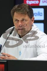 3. Liga; FC Ingolstadt 04 - SV Waldhof Mannheim; Pressekonferenz Interview Cheftrainer Luc Holtz (SVWM)