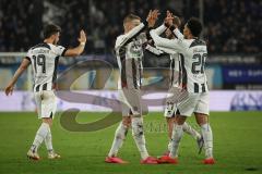 3. Liga - Saison 2026/27 - Waldhof Mannheim - FC Ingolstadt 04 - Der 0:1 Führungstreffer durch Lars Lokotsch (Nr.13 - FCI) - jubel - XXXXX - Foto: Meyer Jürgen
