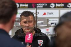 3.Liga - Saison 2022/2023 - Hallersche FC - FC Ingolstadt 04 - Cheftrainer Michael Köllner (FCI) - im Interview mit Magenta TV -  - Foto: Meyer Jürgen