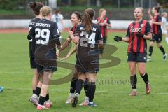 2. Frauen Bundesliga - Saison 2025/26- FC Ingolstadt 04 - VFL Wolfsburg - Der 1:1 Ausgleichstreffer durch Emma Kusch (Nr.9 - FC Ingolstadt Frauen I) - jubel -  - Nina Penzkofer (Nr.29 - FC Ingolstadt Frauen I) - Foto: Meyer Jürgen