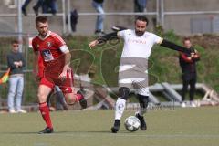 Kreisklasse - Saison 2023/24 - MTV Ingolstadt - TSV Kösching  - Ibrahim Güngör weiss MTV - Valentin Hafner rot Kösching - Foto: Meyer Jürgen