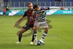 2023_11_11 - 3. Liga - Saison 2023/24 - MSV Duisburg - FC Ingolstadt 04 - David Kopacz (Nr.29 - FCI) - Baran Mogultay (Nr.2 - MSV Duisburg) - Foto: Meyer Jürgen