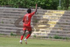 Bayernliga Nord - Saison 2023/24 - FC Ingolstadt 04 II - TSV Abtswind -  Der 1:0 Führungstreffer durch - Michael Udebuluzor (Nr.11 - FCI) - jubel -  - XXXXX - Foto: Meyer Jürgen