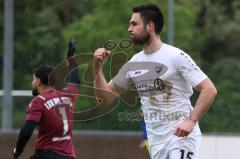 Kreisklasse -  Saison 2023/2024 - TSV Ingolstadt Nord - TSV Großmehring - Der 0:1 Führungstreffer durch Sebastian Eisenberger weiss Großmehring - jubel - Yasin Baysa Torwart Ing Nord - Foto: Meyer Jürgen