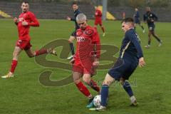 Bayernliga Süd - Saison 2021/2022 - FC Ingolstadt 04 II - TSV 1860 München II - Rausch Thomas (#18 FCI) - Freitag Alexander blau #13 München - Foto: Meyer Jürgen