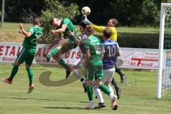 BZL - Oberbayern - SV Manching - TSV Rohrbach - Der 1:0 Führungstreffer durch Simon Berger Manching - jubel - Patrick Diller Torwart Rohrbach -  Foto: Jürgen Meyer