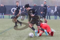 Landesliga Bayern Süd - U17 - B-Junioren -  FC Ingolstadt 04 II - ASV Cham -  Latchini Abderahman schwarz FCI - Krämer Lucas rot Cham - Foto: Meyer Jürgen