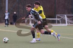 Freundschaftsspiel - Saison 2025/26 - TSV Ober./Unterhaunstadt -  TSV Neustadt  - Fabio Udella grau Oberh.stadt - Mathias Brandl gelb Neustadt - Foto: Meyer Jürgen