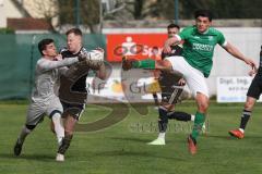 Kreisliga - Saison 2023/24 - Türkisch SV Ing - FC Gerolfing -  - Alberto Rodriguez Pena Torwart Türkisch - Johann Rybalko schwarz Türkisch - Anastasios Porfyriadis grün Gerolfing - Foto: Meyer Jürgen