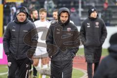 3. Liga; SpVgg Bayreuth - FC Ingolstadt 04; Niederlage, hängende Köpfe, Co-Trainer Mike Krannich (FCI) Dominik Franke (3 FCI)