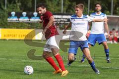 Kreisliga - Saison 2023/2024 - Türk SV Ingolstadt - TSV Mümchsmünster - Raphael Reichenberger rot Türk SV - Moritz Feigl weiss M-münster - Foto: Meyer Jürgen