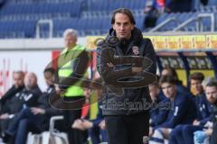 3. Liga; MSV Duisburg - FC Ingolstadt 04; an der Seitenlinie, Spielerbank Cheftrainer Rüdiger Rehm (FCI)