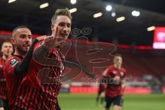 3. Liga - FC Ingolstadt 04 - Türkgücü München - Tor Jubel 1:0, Tobias Schröck (21, FCI) mit Fatih Kaya (9, FCI)