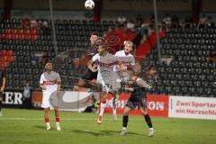 3. Liga - Saison 2025/26 - VFB Stuttgart II - FC Ingolstadt 04  - Mads Borchers (Nr.9 - FC Ingolstadt 04) - Dominik Nothnagel (Nr.29 - VFB Stuttgart II) - Foto: Meyer Jürgen