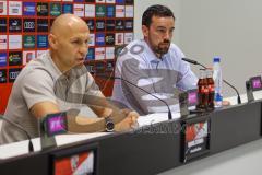 2. Fußball-Liga - Pressekonferenz - Vorstellung Cheftrainer Roberto Pätzold und Manager Profifußball Malte Metzelder - Saison 2021/2022 - FC Ingolstadt 04 - Geschäftsführer FCI Manuel Sternisa links - Manager Profifußball FCI Malte Metzelder - Foto: Meyer