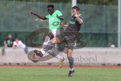 Bezirksliga - Saison 2025/26 - FC Fatih Ingolstadt - FC Gerolfing - Boubacarr Saho (Nr.19 - FC Fatih Ingolstadt) - Donat Bashota (Nr.24 - FC Gerolfing) - Foto: Meyer Jürgen