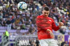 3. Liga; Erzgebirge Aue - FC Ingolstadt 04; vor dem Spiel Felix Keidel (43, FCI)
