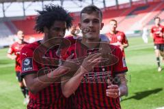 3. Liga - FC Ingolstadt 04 - FSV Zwickau - Tor Jubel Dennis Eckert Ayensa (7, FCI) mit Francisco Da Silva Caiuby (13, FCI)