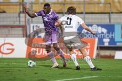 Toto-Pokal; SV Wacker Burghausen - FC Ingolstadt 04; Obed Ugondu (17, FCI) Fantozzi, Rodriguez (5 SVWB)