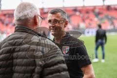 3. Liga; FC Ingolstadt 04 - SC Verl; nach dem Spiel Cheftrainer Michael Köllner (FCI) Sieg Jubel Freude Vorsitzender des Vorstandes Peter Jackwerth (FCI)