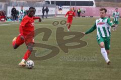 Bayernliga Süd - Saison 2022/2023 - FC Ingolstadt 04 - SV Schalding Heining - Mussa Fofanah (Nr.7 - FCI II) - Tschugg Markus #26 grün Schalding - Foto: Meyer Jürgen