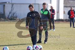 Bezirksliga OBB Nord - SV Manching - FC Schwabing München - Florian Stegmeier Trainer Manching vor dem Spiel mit Robert Lang Co Trainer Manching - - Foto: Jürgen Meyer