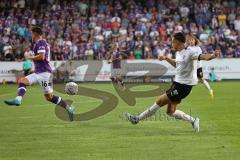 3.Liga - Saison 2022/2023 - VFL Osnabrück - FC Ingolstadt 04 - Dominik Franke (Nr.3 - FCI) - Henry Rorig (Nr.16 - VFL Osnabrück) - Foto: Meyer Jürgen