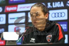 3. Liga; FC Ingolstadt 04 - 1. FC Saarbrücken; Interview Pressekonferenz Cheftrainerin Sabrina Wittmann (FCI)