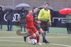 Bayernliga - Frauen - Saison 2022/2023 - FC Ingolstadt 04 II - TSV Schwaben Augsburg - Julia Heine
 rot FCI - Barbara Rauch schwarz Augsburg - Foto: Meyer Jürgen