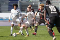 3. Liga - SV Wehen Wiesbaden - FC Ingolstadt 04 - Marc Stendera (10, FCI) Francisco Da Silva Caiuby (13, FCI) Hollerbach Benedict (21 SVW) Röcker Benedikt (5 SVW) 1