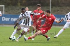 3. Liga; TSV Havelse - FC Ingolstadt 04; Zweikampf Kampf um den Ball Obed Ugondu (17, FCI) Belkahia Semi (4 TSV) Grzywacz Eryk (12 TSV)