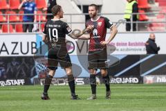 2.BL; FC Ingolstadt 04 - SC Paderborn 07; Spiel ist aus, 0:1 Niederlage, hängende Köpfe, Marcel Gaus (19, FCI) Rico Preißinger (6, FCI)