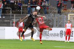 3.Liga - Saison 2022/2023 - SC Freiburg II - FC Ingolstadt 04 - Patrick Schmidt (Nr.9 - FCI) - Lukas Kübler (Nr.21 - SC Freiburg II) -  - Foto: Meyer Jürgen