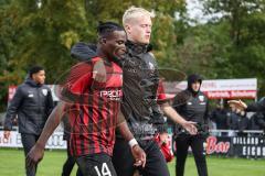 Toto-Pokal; VfB Eichstätt - FC Ingolstadt 04; Pause Hans Nunoo Sarpei (18 FCI) Tobias Bech (11, FCI)