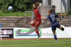 DFB - Pokal Frauen 1. Runde - Saison 2023/2024 - FC Ingolstadt 04 - FC Carl Zeiss Jena - Sarah Schauer (Nr.18 - FCI Frauen) - Julevic Merza blau Jena - Foto: Meyer Jürgen