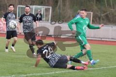 Bezirksliga - Saison 2024/25- FC Fatih - VFB Eichstätt II  - Marco Miskovic schwarz Fatih - Alexander Meier grün Eichstätt - Foto: Meyer Jürgen