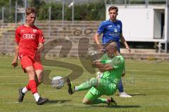 Bayernliga Nord - Saison 2023/2024 - FC Ingolstadt 04 - Würzburger FV 04 - Moritz Wiezorrek (Nr.15 - FCI U21) - Koob Andre Torwart Würzburg - Foto: Meyer Jürgen