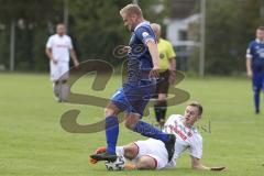 Kreisklasse - Saison 2023/2024 - TSV Großmehring - SV Buxheim - Maximilian Samweber blau Großmehring - Michael Brems weiss Buxheim - Foto: Meyer Jürgen