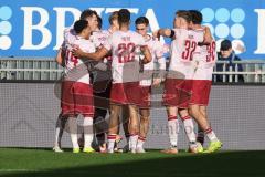 3. Liga - Saison 2025/26 - SV Wehen/Wiesbaden - FC Ingolstadt 04  - Max Plath (Nr.14 - FCI) schiesst den 1:1 Ausgleichstreffer - jubel - Foto: Meyer Jürgen