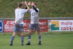 2023_11_5 - SV Kasing - TV Münchsmünster - Kreisliga - Saison 2023/24 -  Der 1:1 Ausgleichstreffer durch Tobias Schmid grau Münchsmünster  - jubel - Foto: Meyer Jürgen