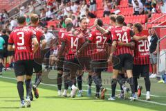 3. Fußball-Liga - Saison 2022/2023 - FC Ingolstadt 04 - SpVgg Bayreuth - Der 1:0 Führungstreffer durch Patrick Schmidt (Nr.9 - FCI) - Jubel -  - Foto: Meyer Jürgen